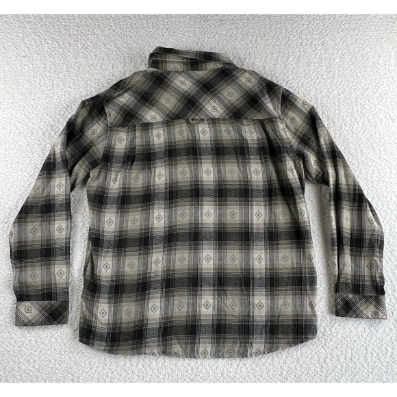 Hurley Men's Flannel Long Sleeve Button Up Shirt Size Large Pockets - Picture 5 of 7